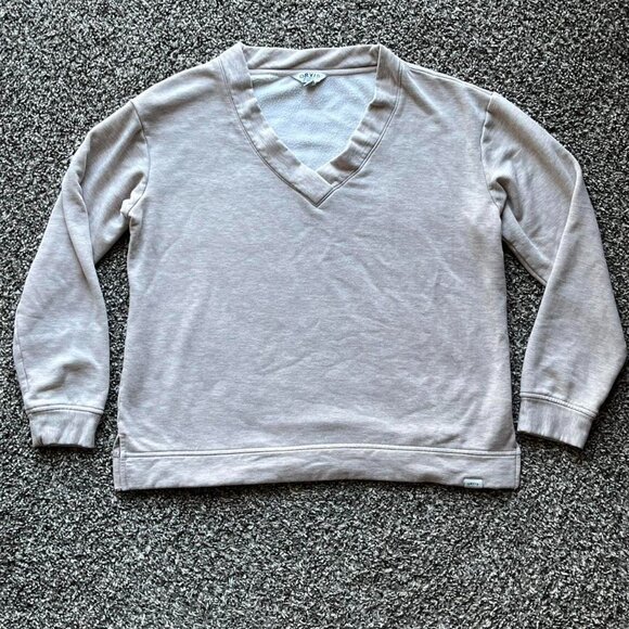 Soft And Cozy Orvis Cream V-neck Sweater Pullover, women’s medium - Picture 1 of 8